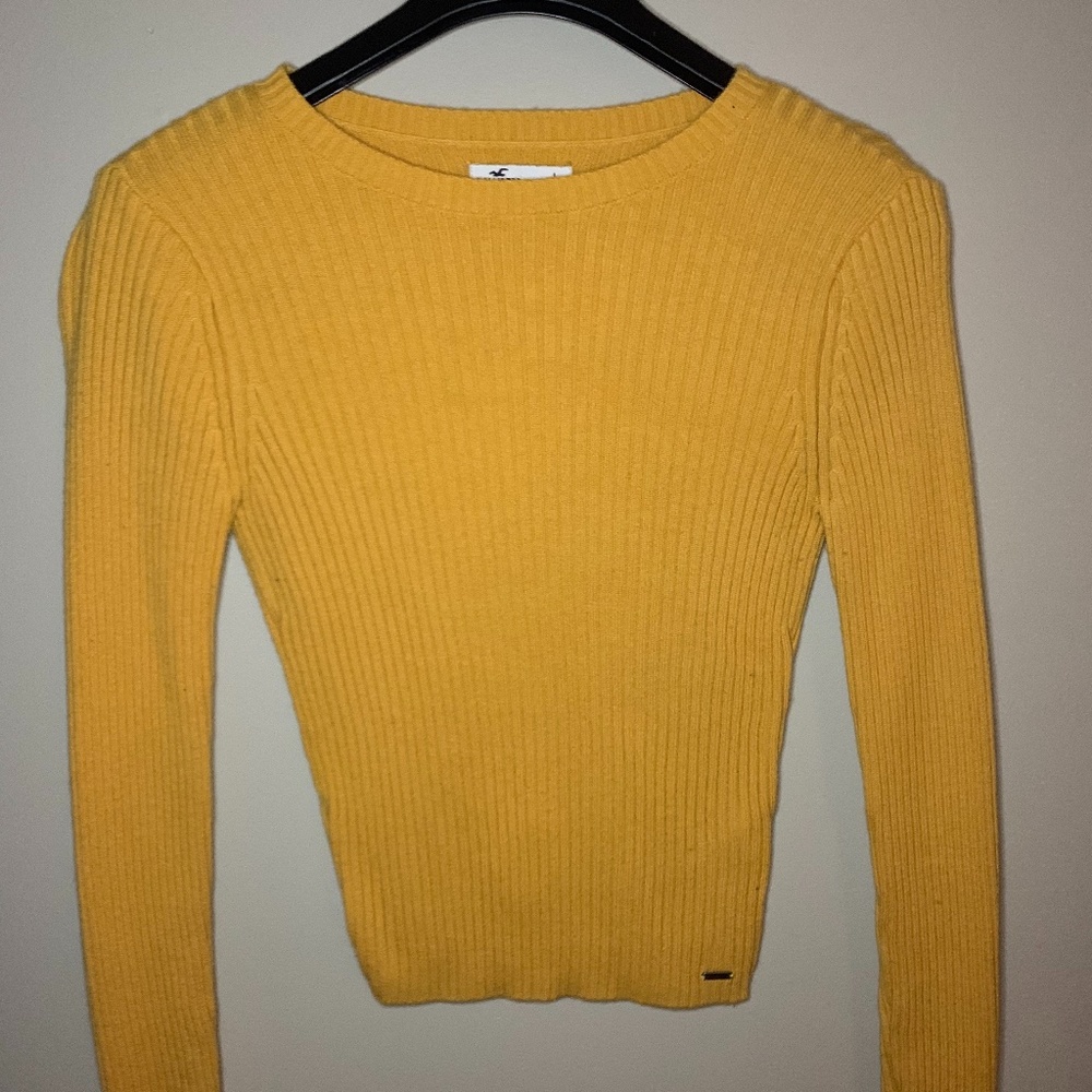 Yellow Crop Sweater